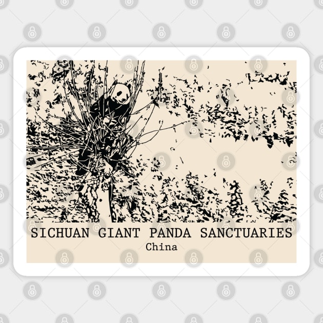 Sichuan Giant Panda Sanctuaries - China Magnet by Lakeric